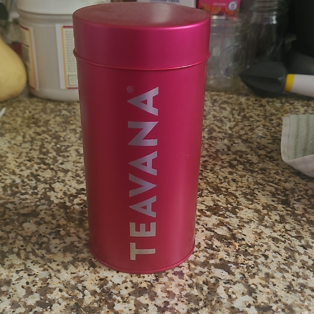 Teavana Fuchsia Tea Canister